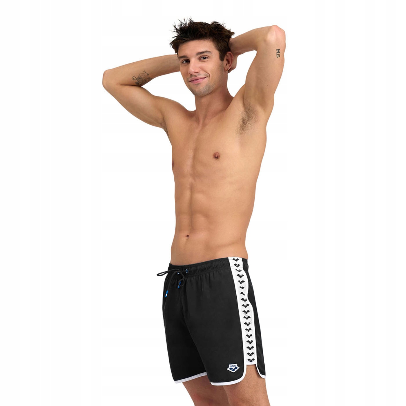 Męskie Szorty M ICONS TEAM STRIPE BOXER L Kolor dominujący czarny