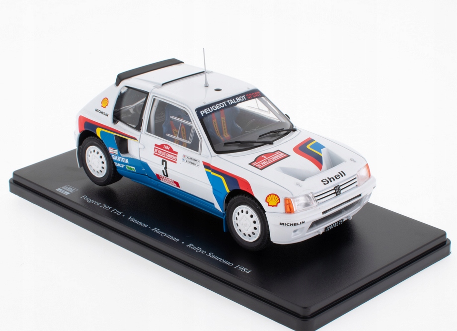 Peugeot 205 T16 Rallye Sanremo 1984 1:24 Ixo RQ530