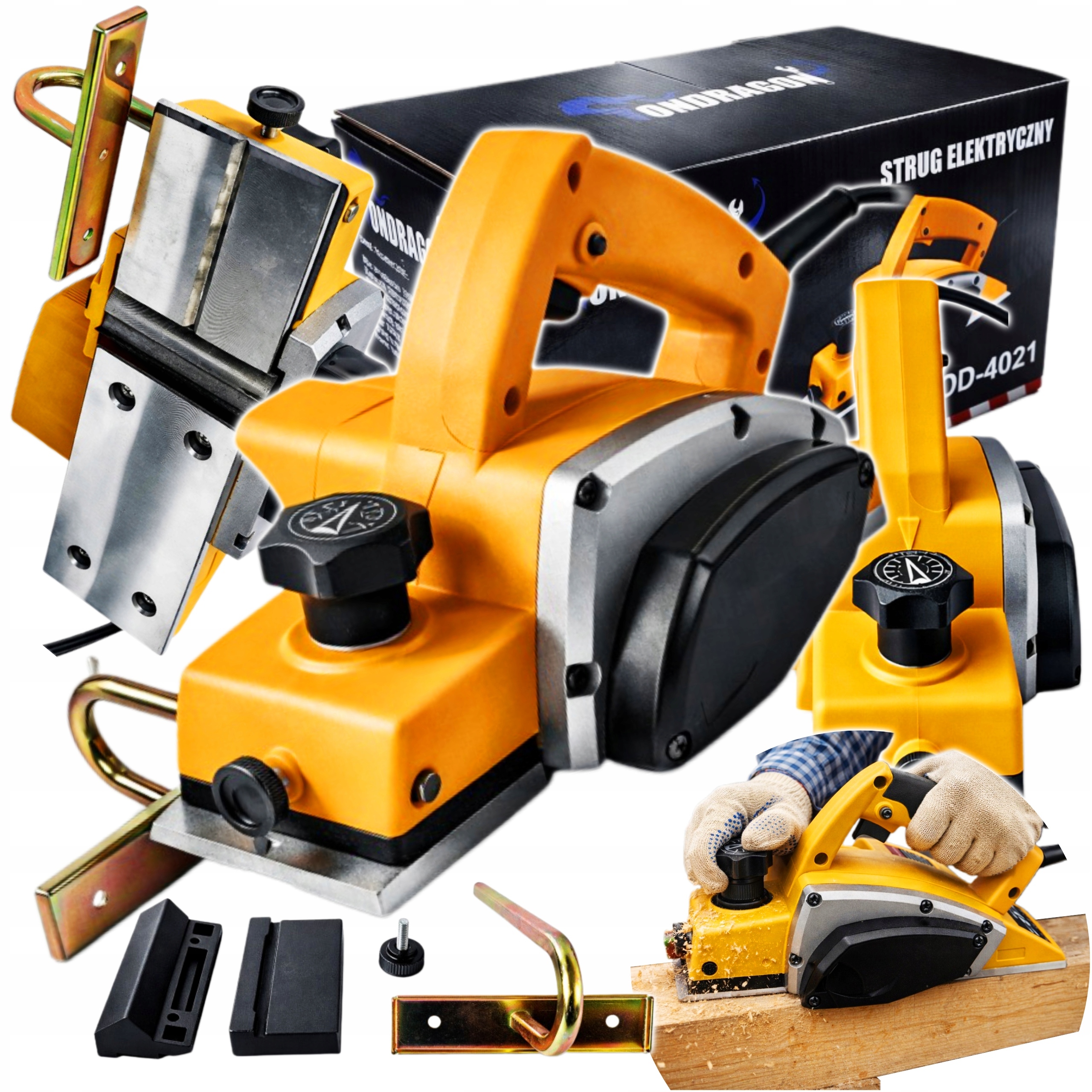 Elektrický Hoblík Na Dřevo Hoblík 1800W Truhlářský Hoblík 0-3 MM Od 4021