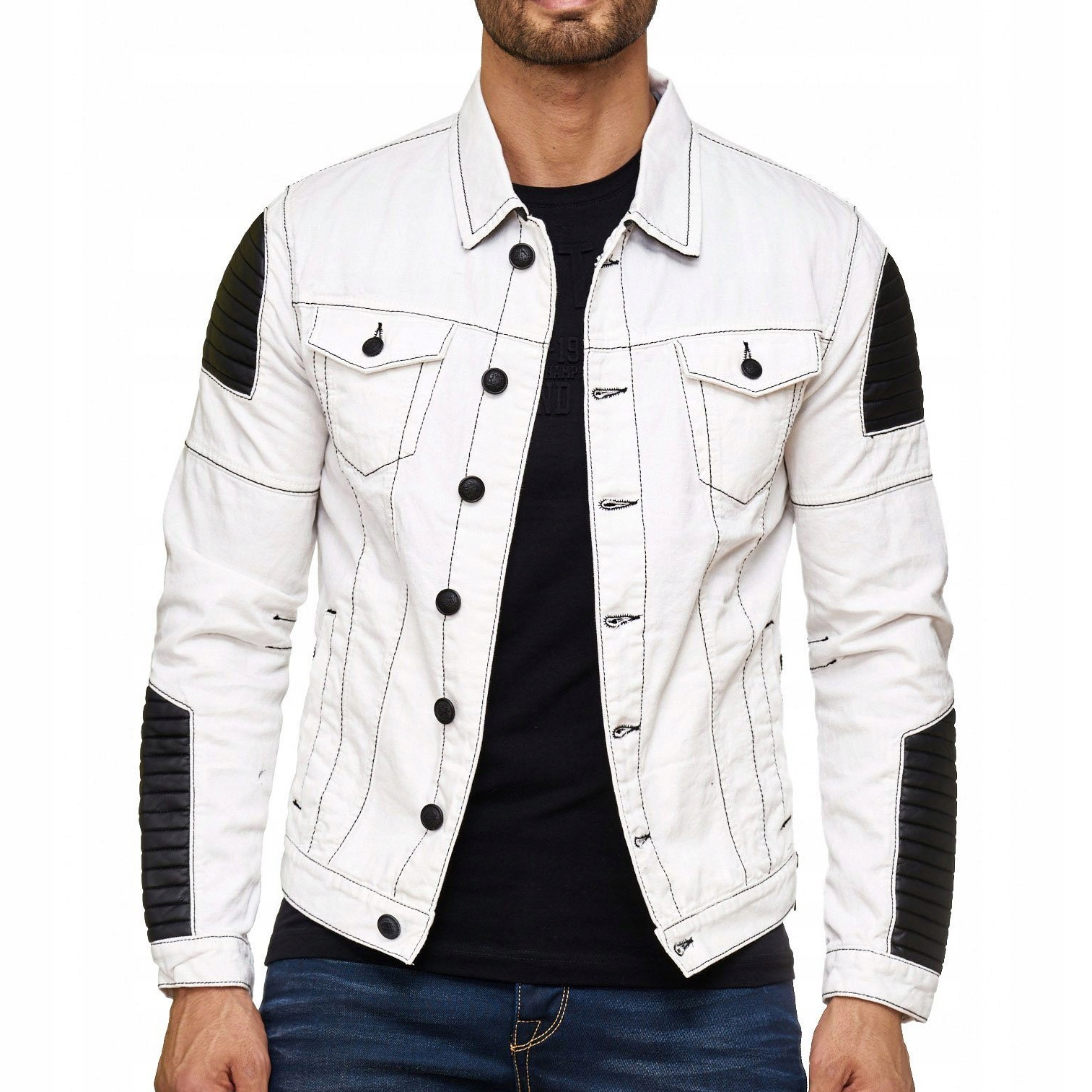 Džínová bunda Katana Cipo Baxx Jeans Slim Biker Zipy