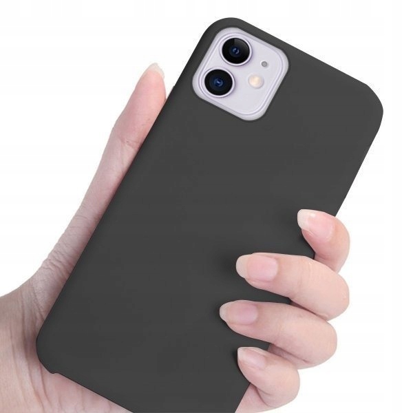 Nakładka Silicon do iPhone 12 Mini 5,4" czarna Tfo