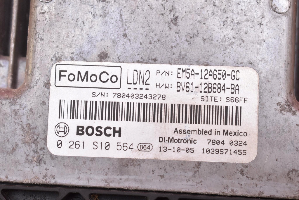 control unit computer of the engine EM5A-12A650-GC FORD FOCUS MK3 2.0 TI-VCT 162 KM