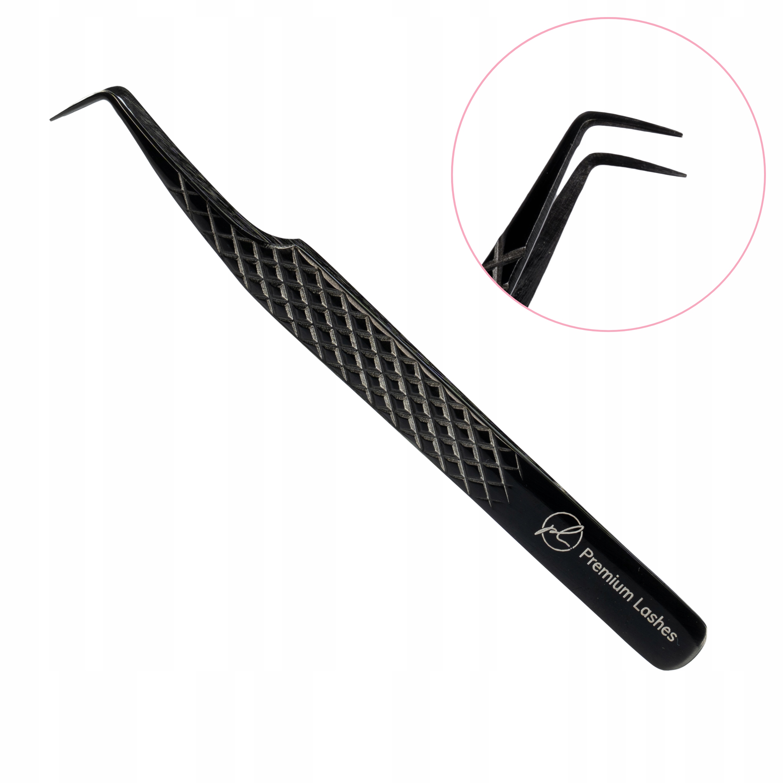 Pinzeta na řasy typu L 85° Jednotková Pro Black #4 Premium Lashes