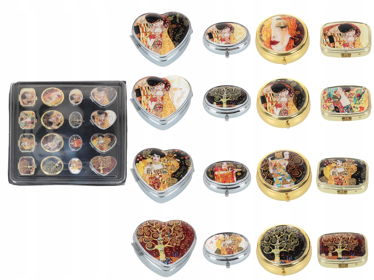 Sada 16 Krabiček MIX Gustav Klimt Display Krabička Na Šperky Dárek