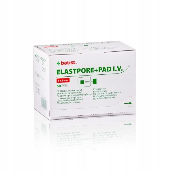 

Elastopore +Pad I.V. do kaniul, wenflonów 6 x 8 cm
