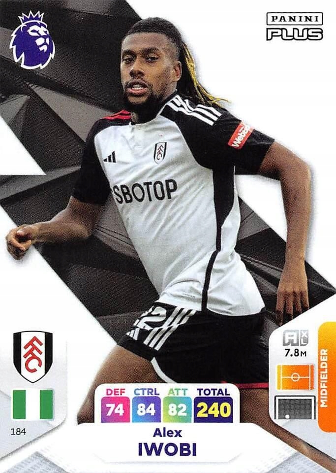 2024 Panini Premier League Plus 184 Alex Iwobi Base Card