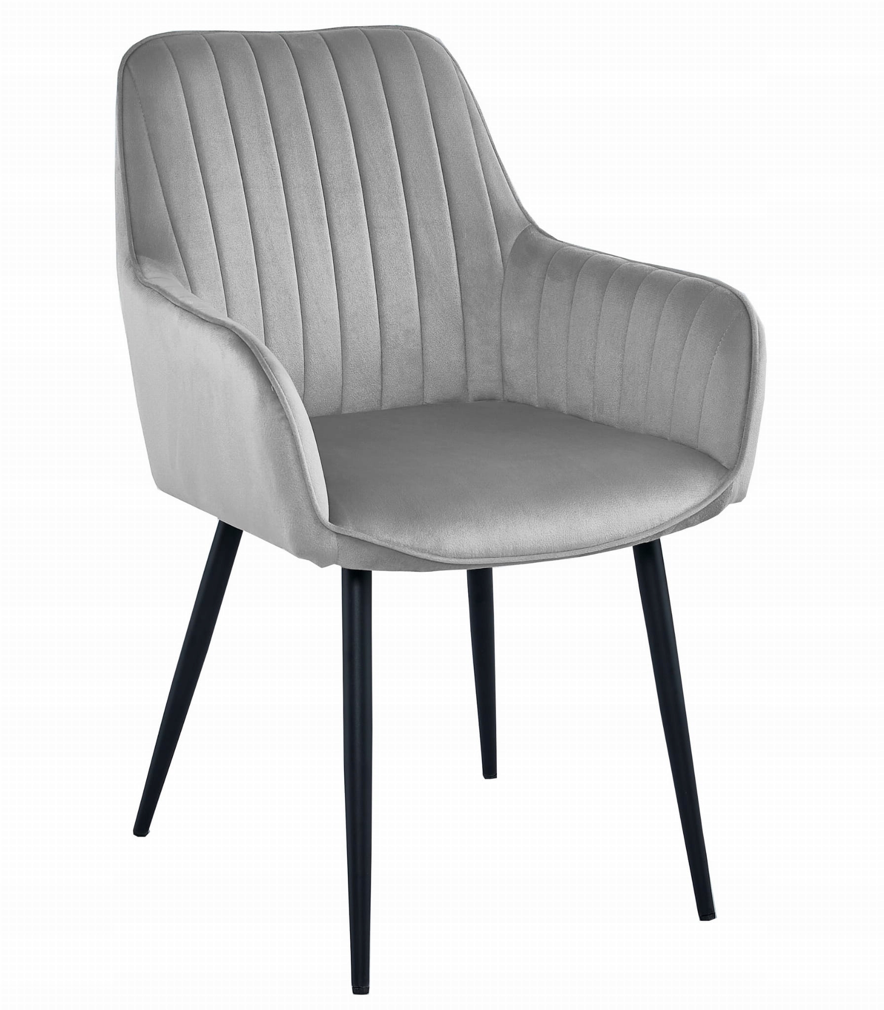Křeslo Solden samet stříbrno-šedá nohy černé x 1