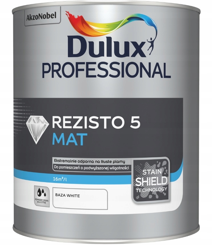 Rezisto 5 farba na steny stropov 4,44 l mat Farby!!! Dulux Professional