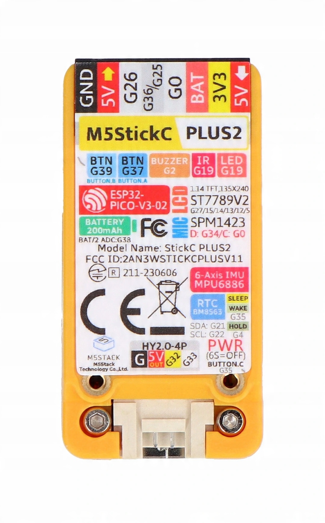 M5StickC PLUS2 - Модуль розробки IoT - ESP32-PICO-V3-02 + аксесуари для z Код виробника K016-H2