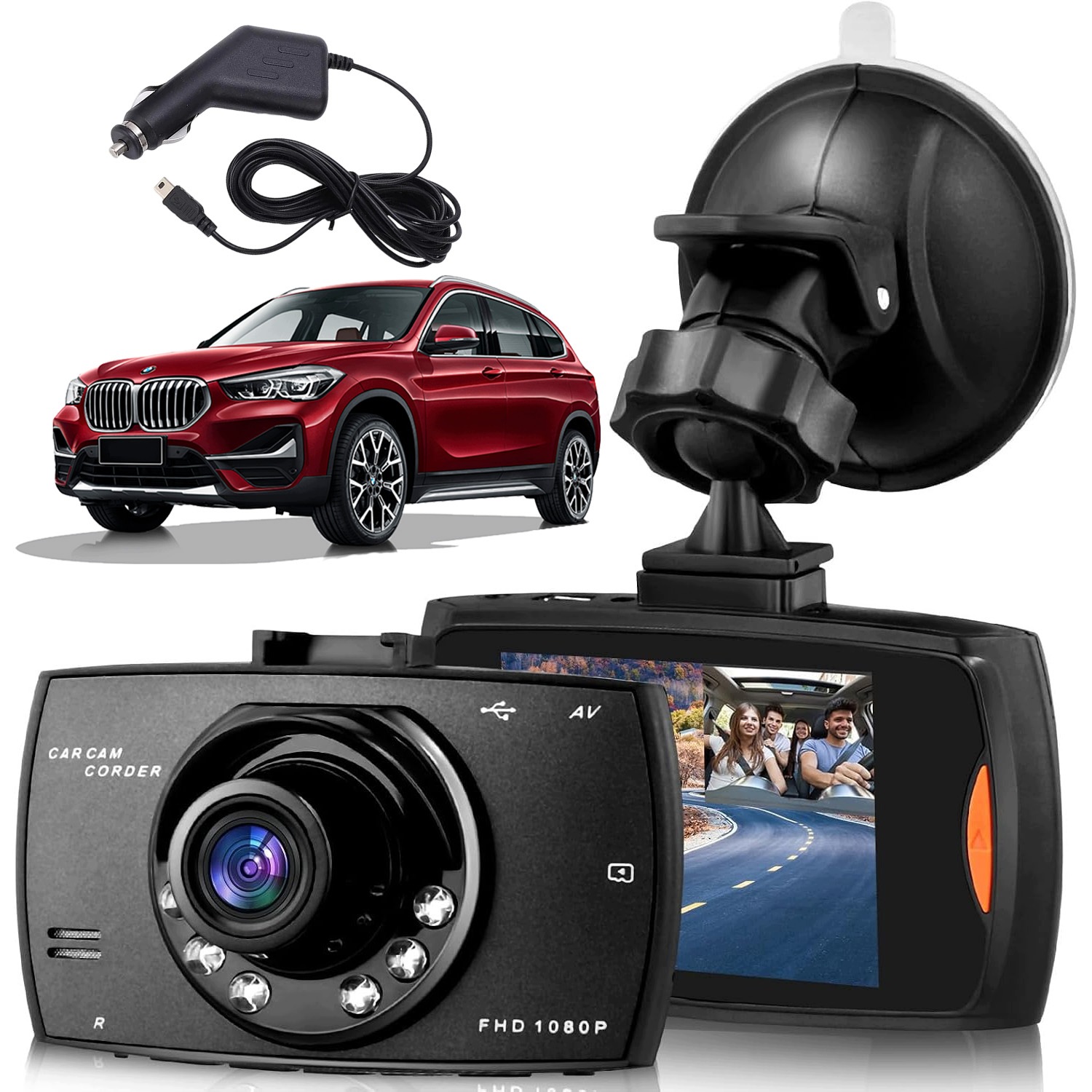 Kamera Samochodowa Wideorejestrator Samochodowy Przód Hd 2.4"