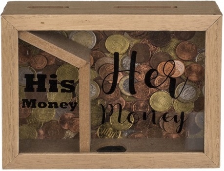 

Skarbonka His Her Money Ślub Panieński monety Euro