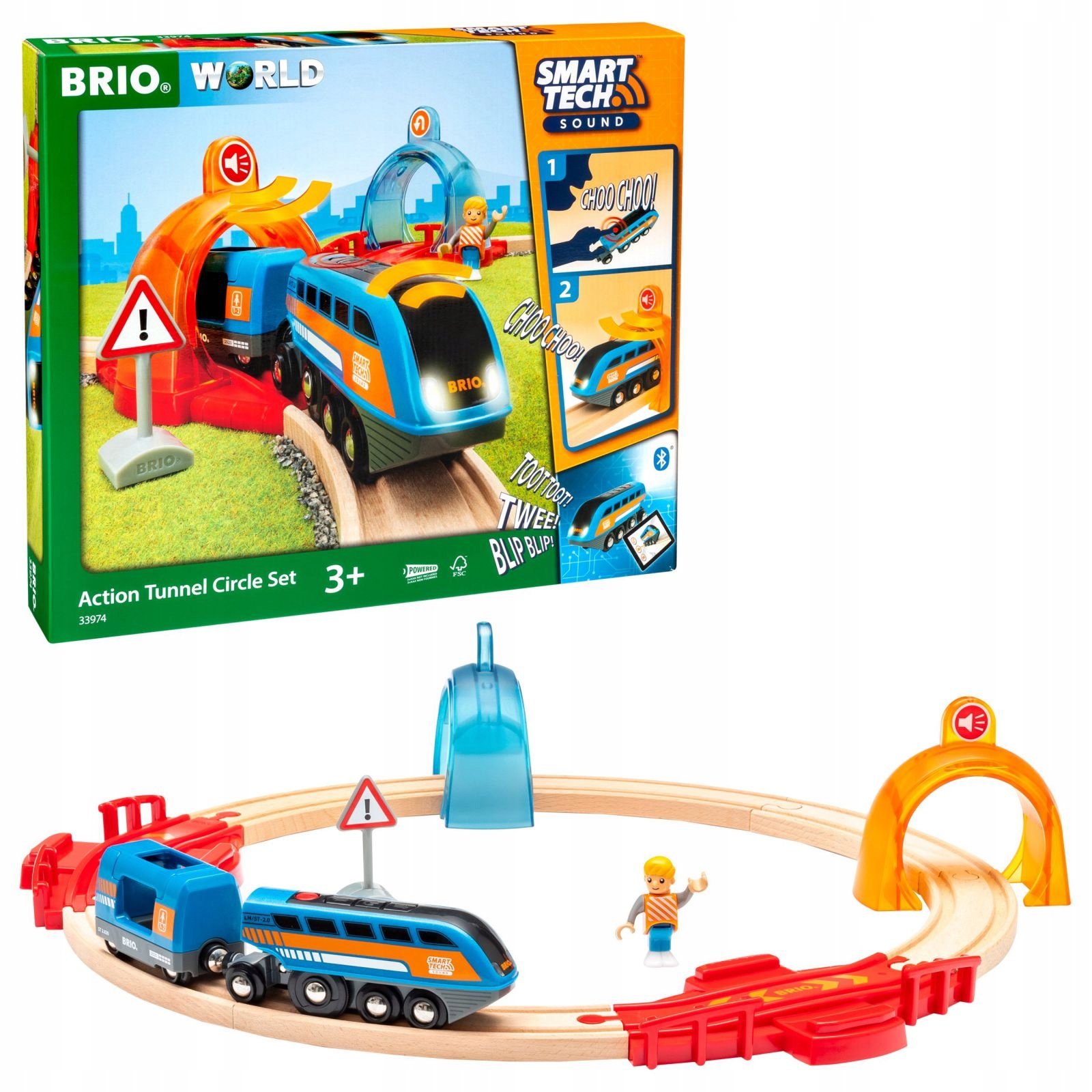 BRIO - SMART TECH SOUND ACTION TUNNEL CIRCLESET (33974)
