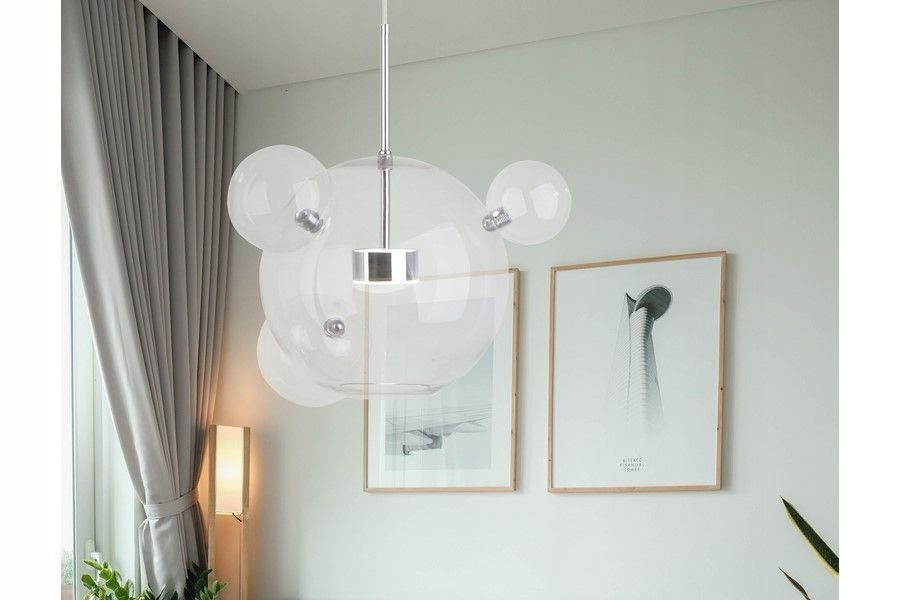 Chromová lampa Bubble Multiverse mýdlové bubliny ozdoba do obývacího pokoje