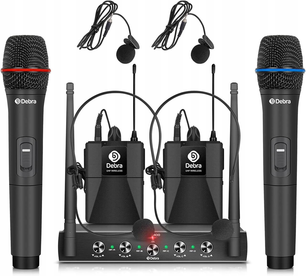 Debra Audio AU400 Uhf 4-kanálový bezdrátový mikrofonní systém