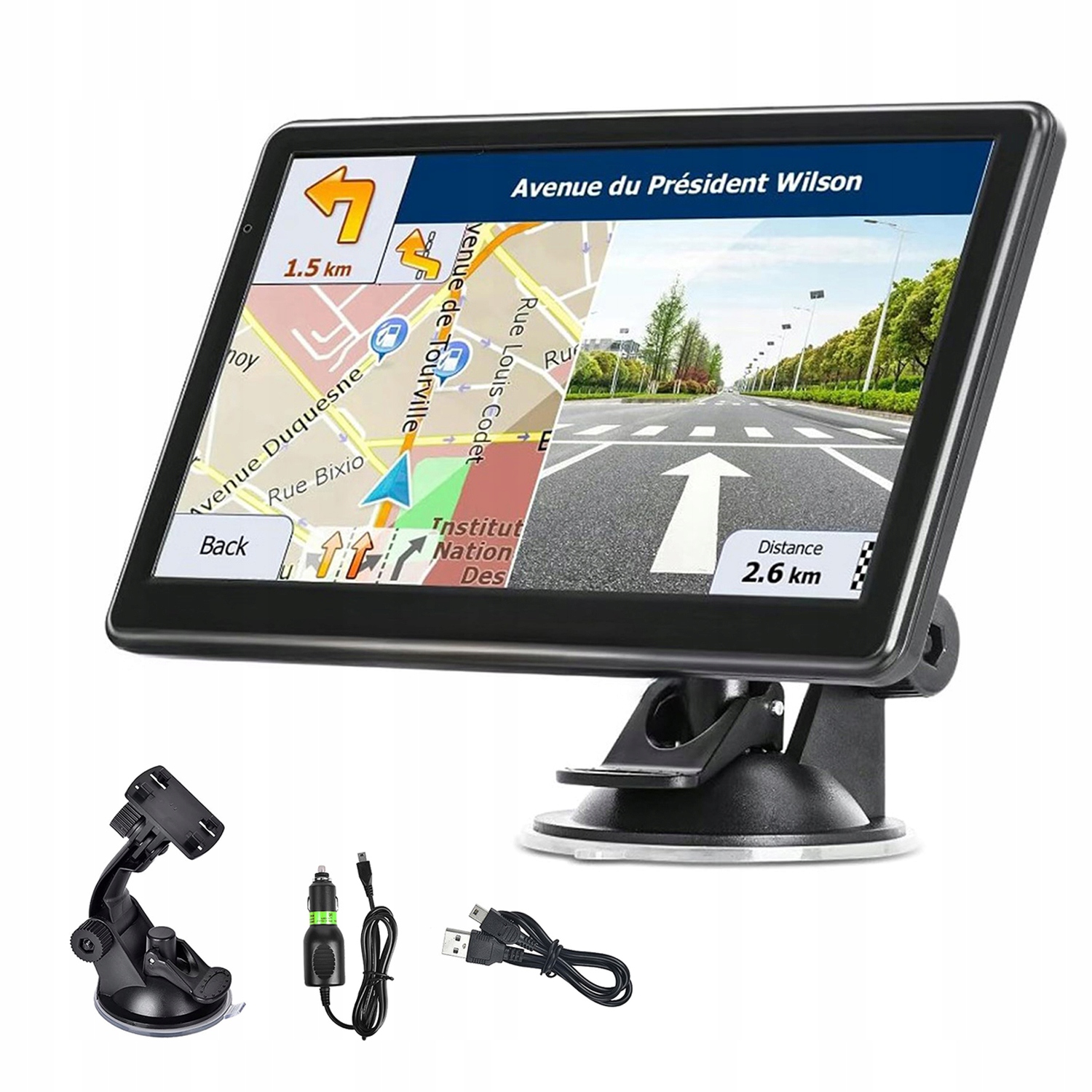 Nawigacja samochodowa Gps dla Ciężarówek Truck 7 Cali Ekran 8GB