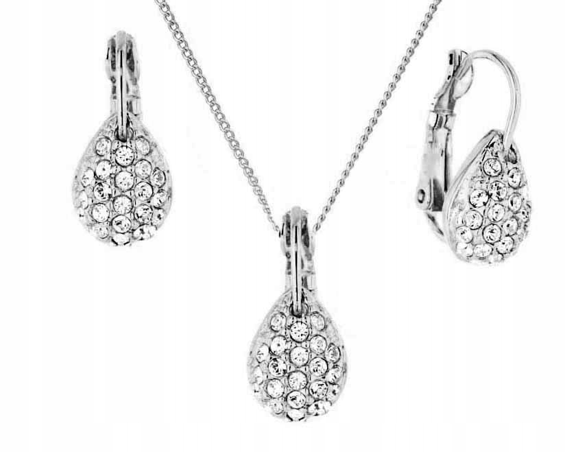 Stříbrný Komplet Šperků S Krystaly Swarovski Zirkony Colibra