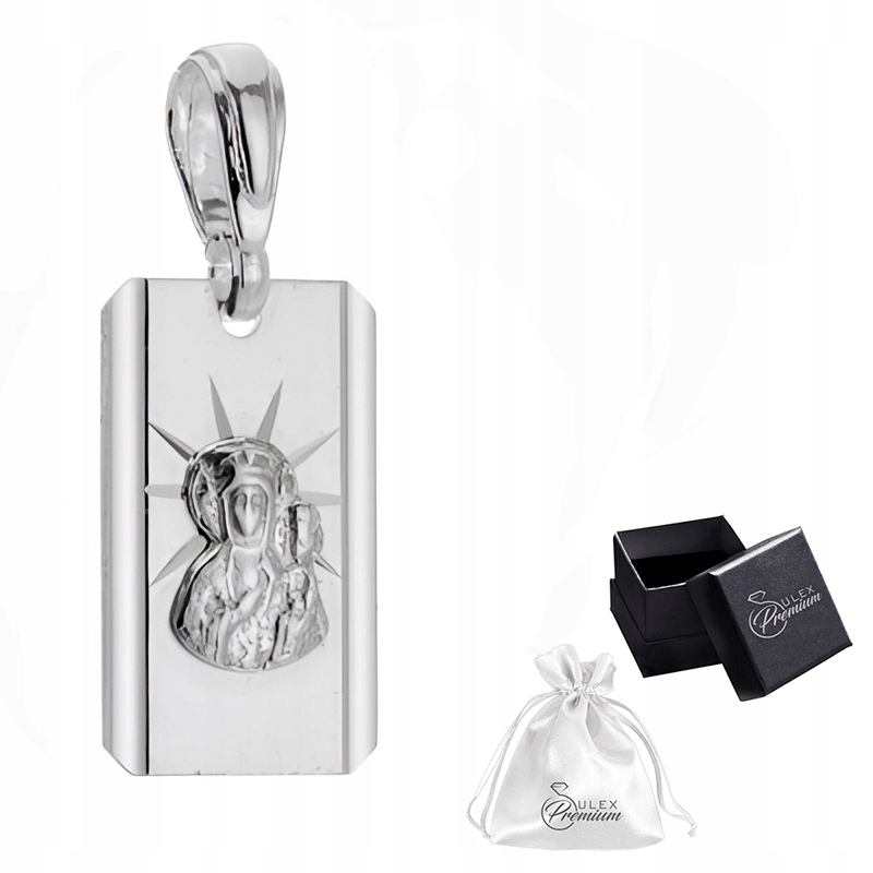 Stříbrný medailonek ryzost 925 Přívěsek Přívěsek Panna Maria Čenstochovská