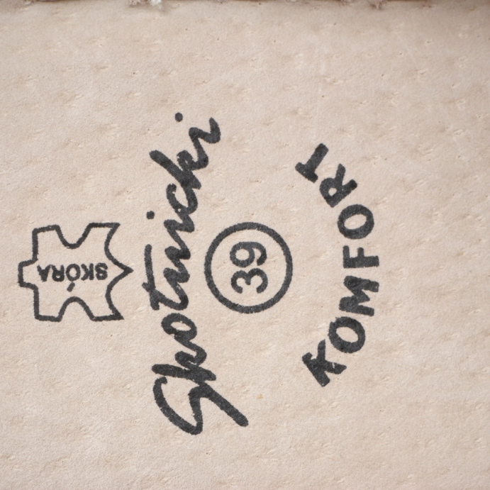 Klapki Damskie Buty Letnie Sandały Lekkie Wygodne Szyte Zdrowotne wkł Skóra Długość wkładki 25 cm