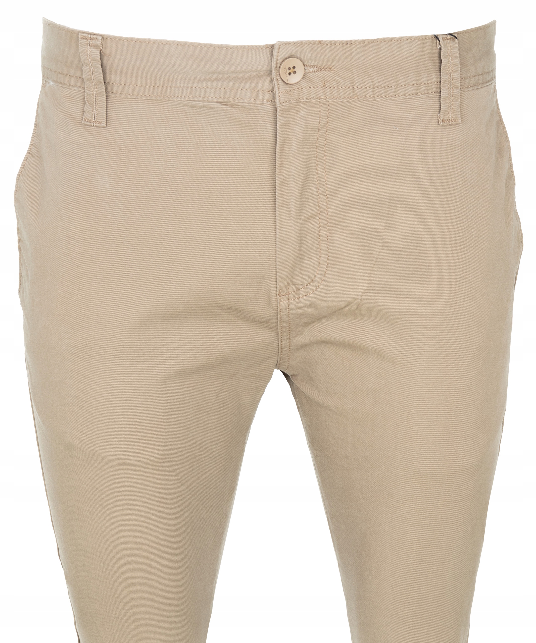 SPODNIE MATERIAŁOWE CHINOSY BEŻOWE PROSTE W33 Marka inna