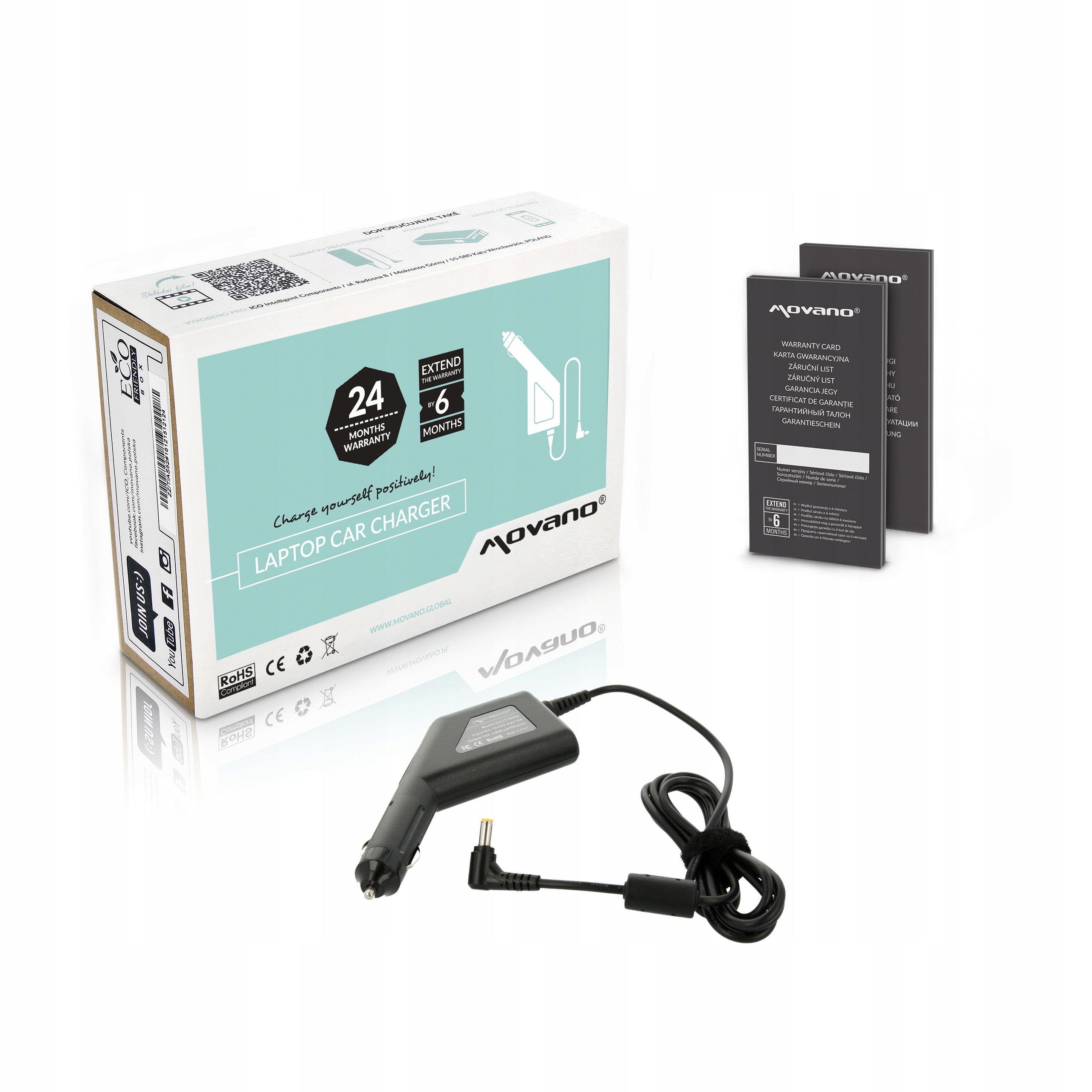 Zasilacz samochodowy Movano 19v 3.42a 5.5x2.5 65W