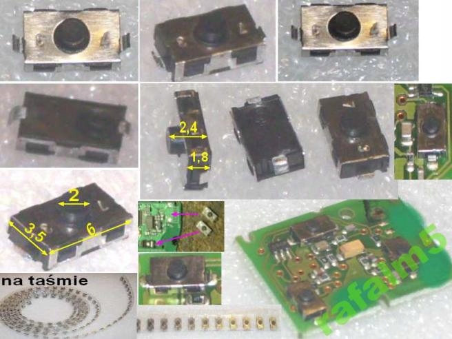 MIKROSTYK przycisk mikroswith mini styk ministyk do pilota kluczyka GM