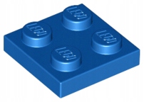 

Lego 3022 Niebieska 2x2 plate płytka 2szt Nowy