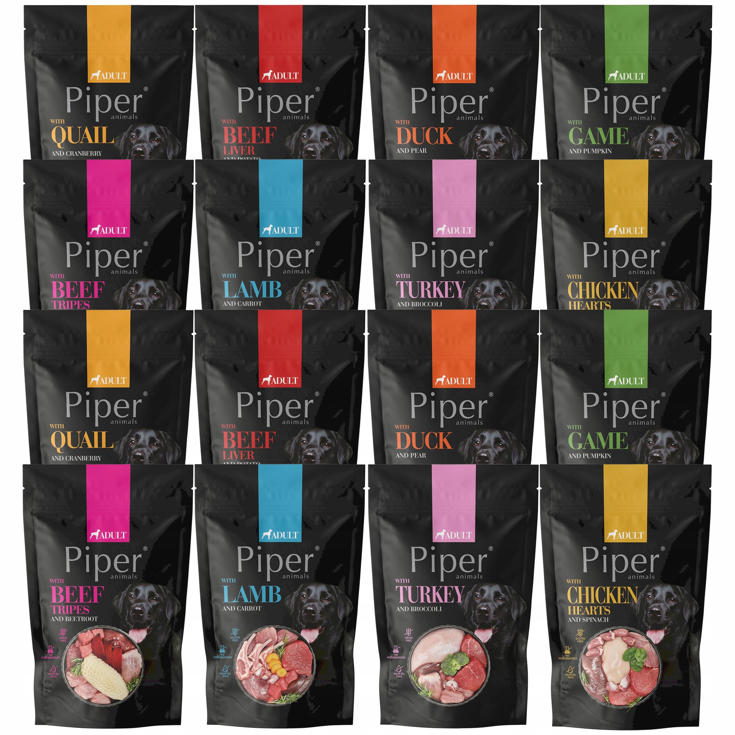 MIX Karmy Dla Psa Piper 500G 16 Sztuk