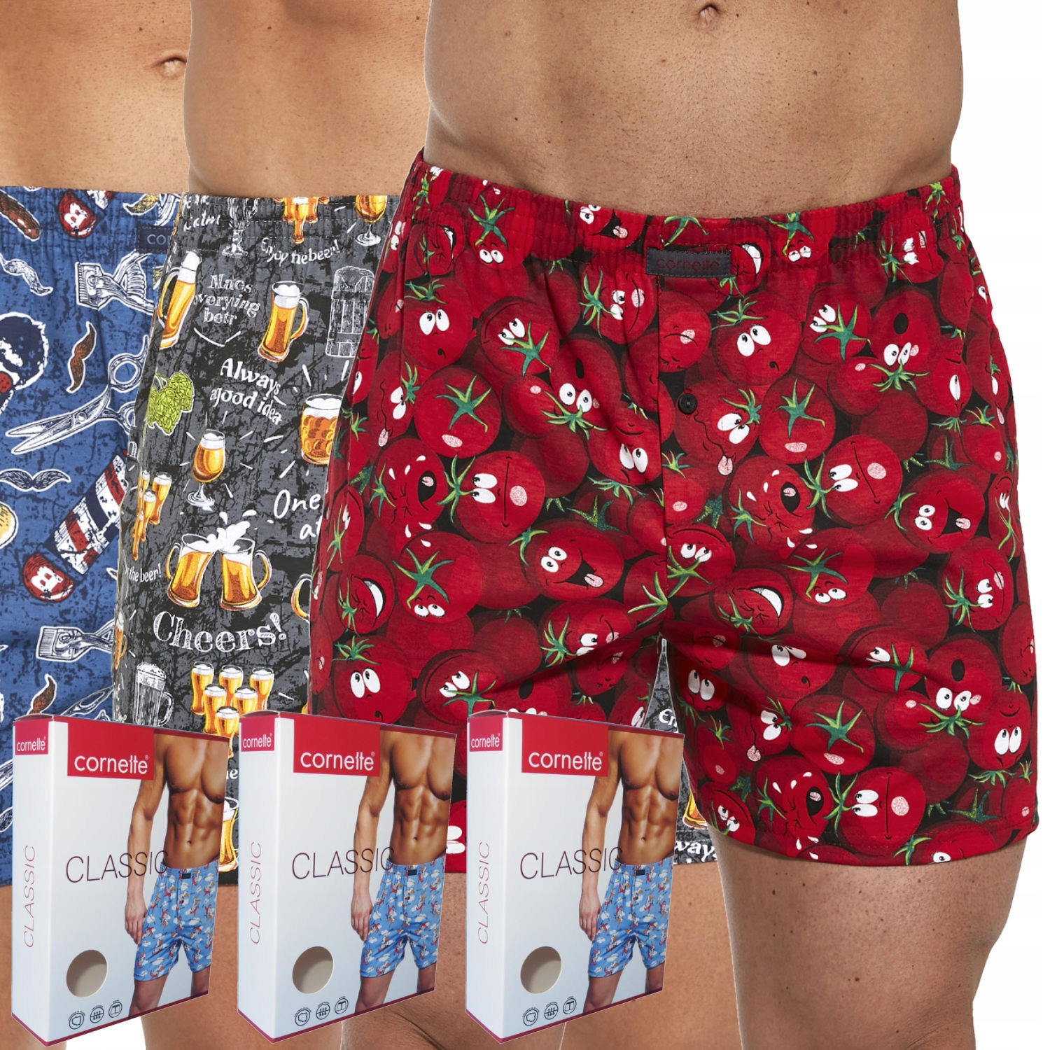 

Cornette bokserki Classic luźne szorty 3 pak 3 szt