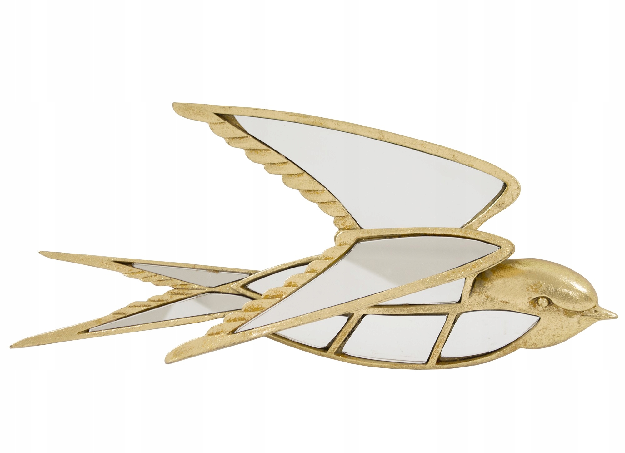 Zlatá nástěnná dekorace zrcadlo pták zrcadlo na zeď glamour modern