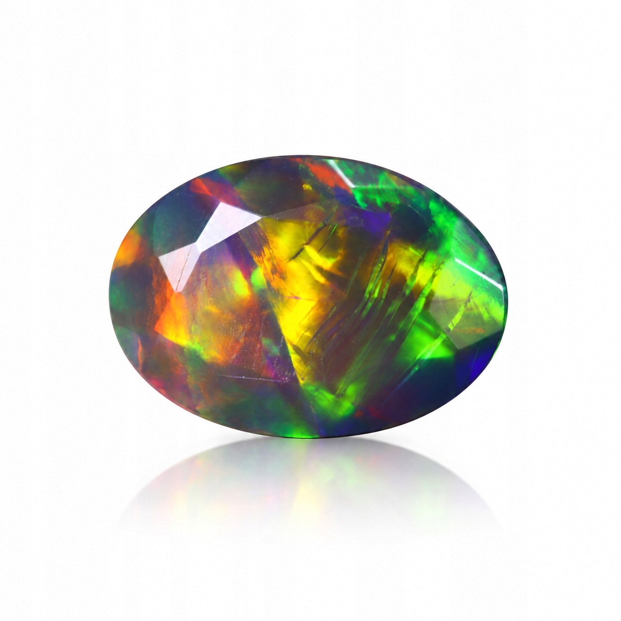 Přírodní opál černý 1.30 ct Ovál Etiopie certifikát Wbd