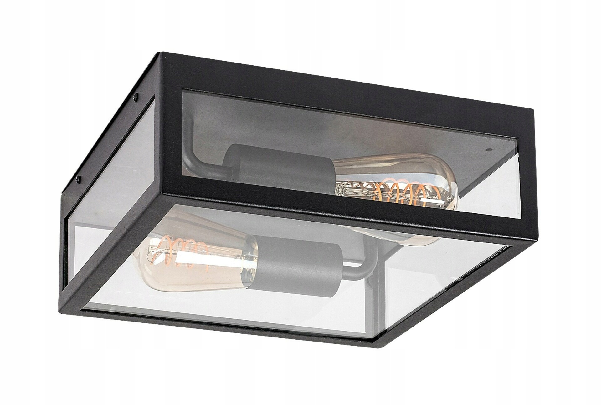 Rabalux Zaton vonkajšie stropné svietidlo E27 2x60W čierne, hranaté, IP23