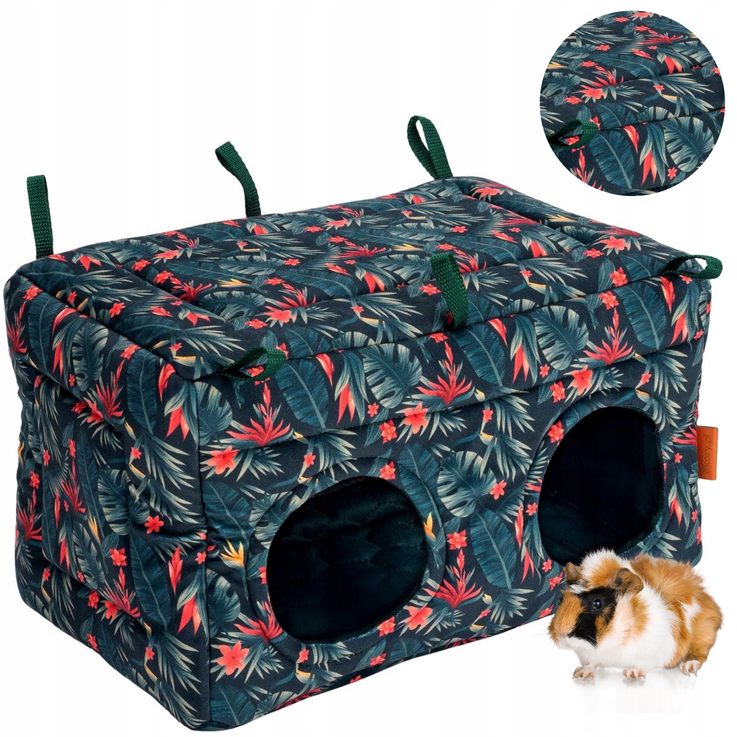 Levně Závěsný Domeček Se Dvěma Vchody pro morčata, hlodavce, činčily a fretky, 34x22 cm