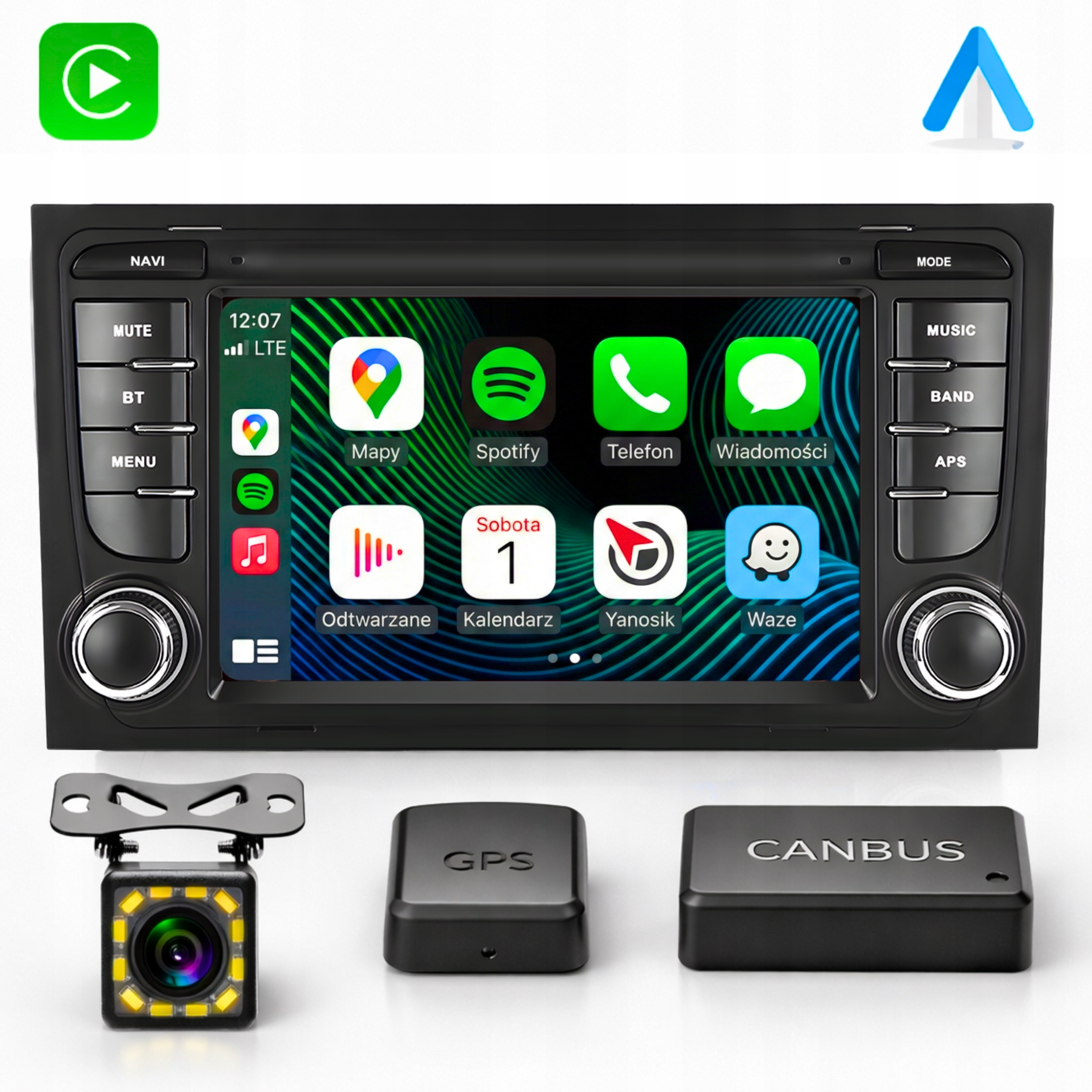 Radio Samochodowe Android Carplay Nawigacja Audi A4 B7 Gps Wifi Bluetooth