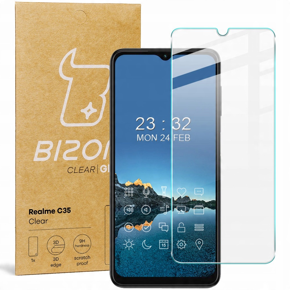 

Szkło hartowane Bizon Glass Clear do Realme C35