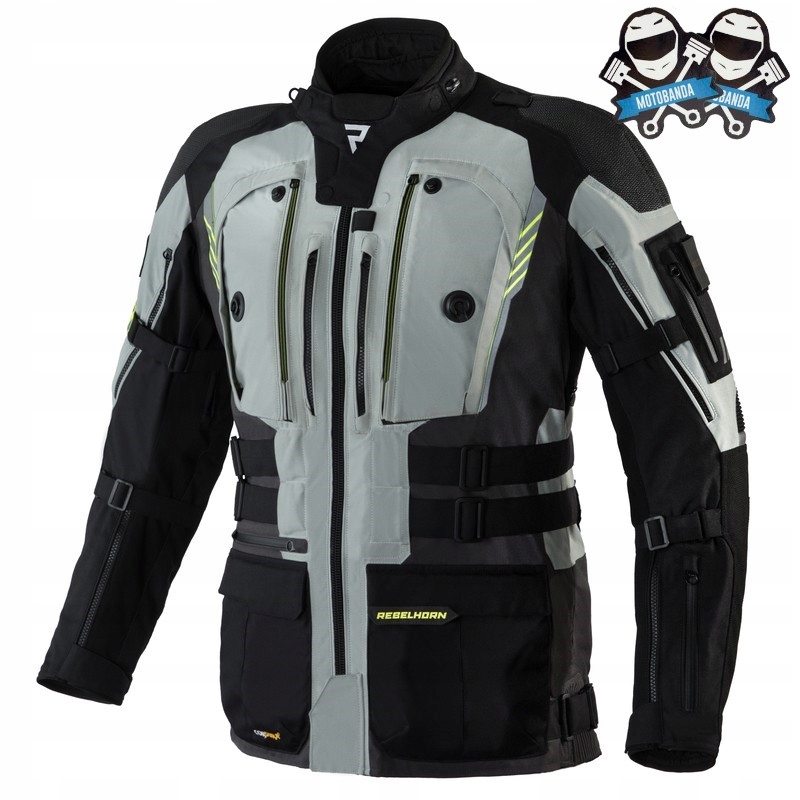 KURTKA REBELHORN PATROL GREY/BLACK/FLO YELLOW