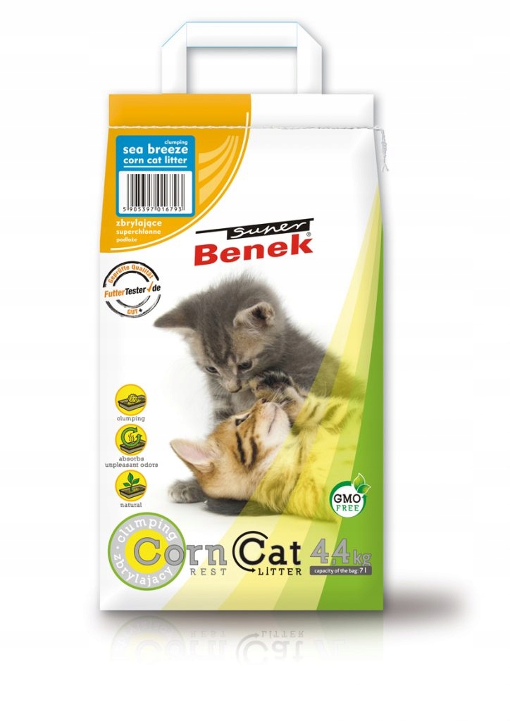 Levně Benek Corn Cat Stelivo Mořská Bryza 14L