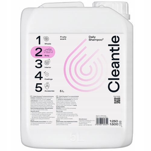 

Cleantle Daily Shampoo Szampon samochodowy 5L