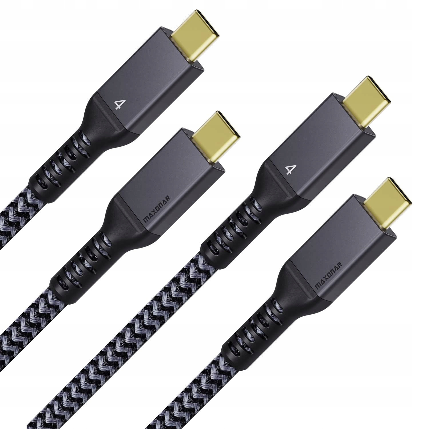 Kábel Thunderbolt 4 Maxonar 1,6 m 2 kusy 40 Gb/s 100 W 8K USB4 Usb-c