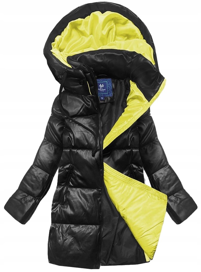 Bunda Z Ekokůže AG6-21 Černá-žlutá XL (42)