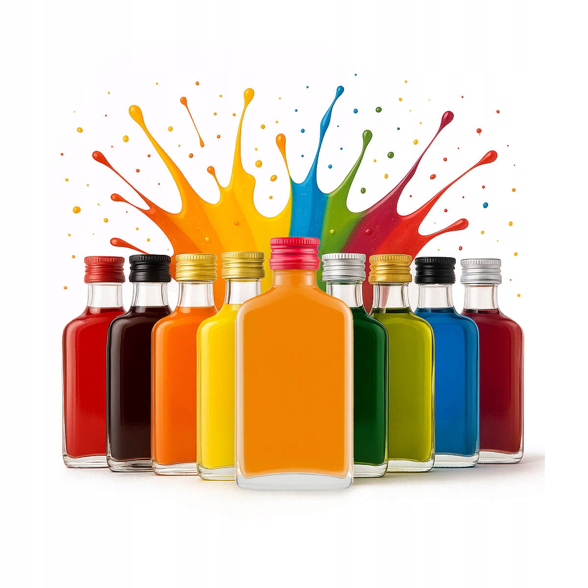 50x Láhev Placatka Laura 50ML Šroubovací Víčko na Likér sirup Dárek