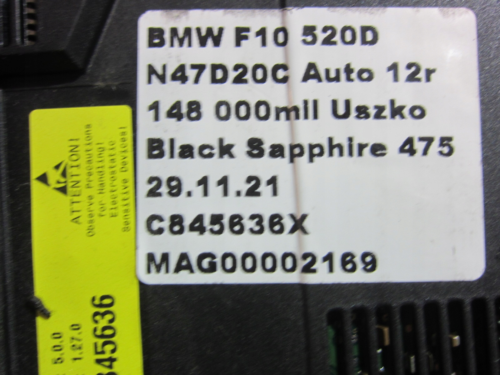 BMW F10 F25 control panel light 61319276229
