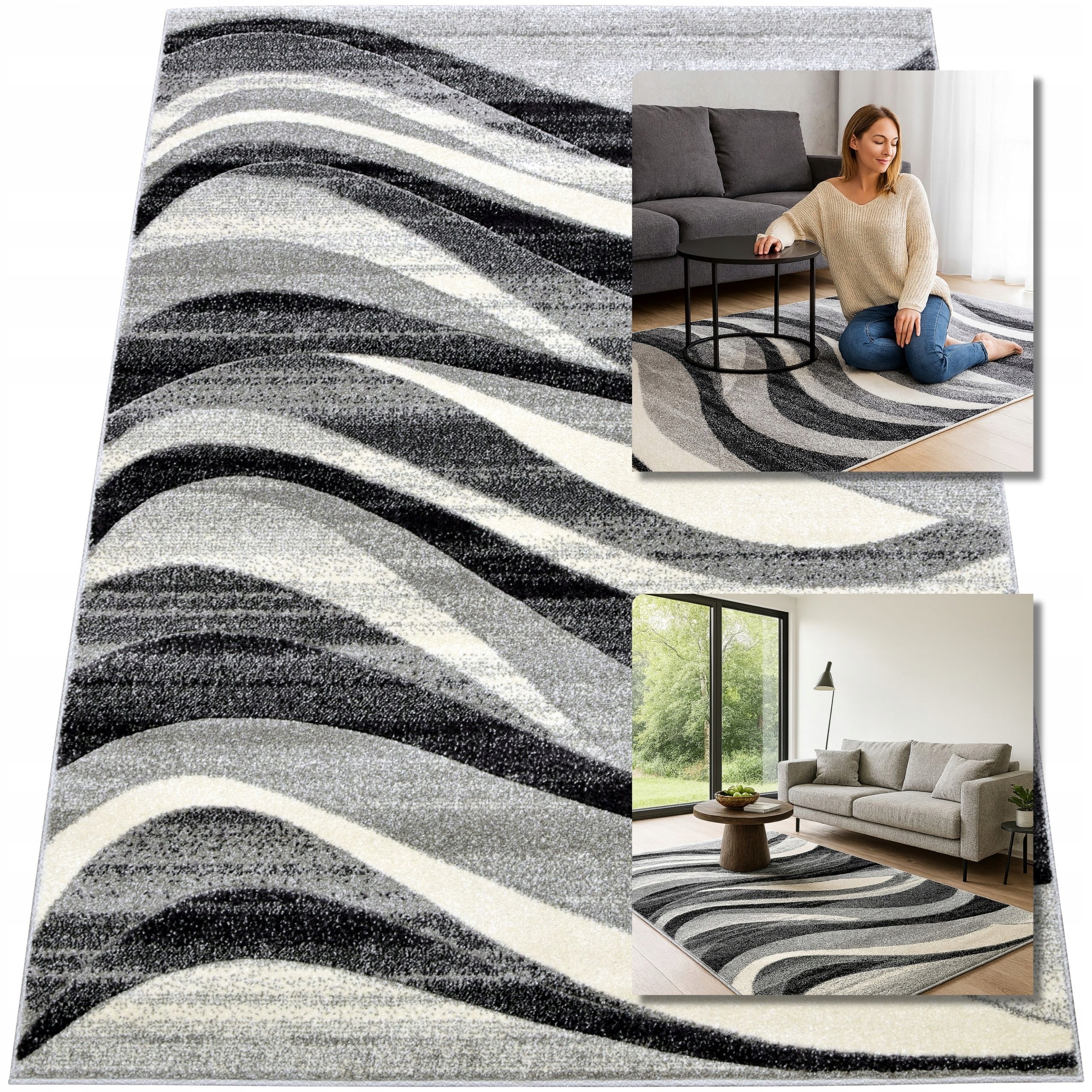 Moderní Koberec Šedý Popelavý Koberec Do Obývacího Pokoje Romantic 13 mm 160x230