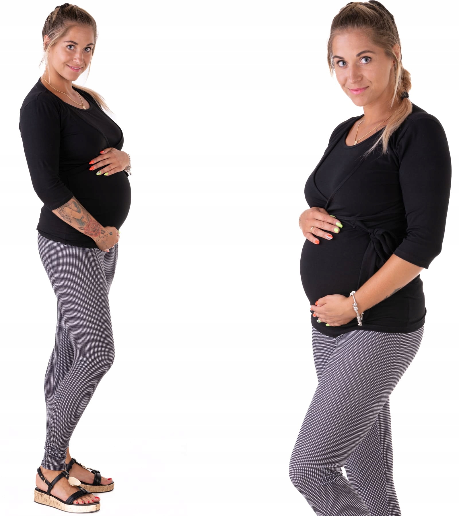 LEGGINSY CIĄŻOWE GETRY ROZM XL LEGGINSY Z PANELEM Płeć kobieta