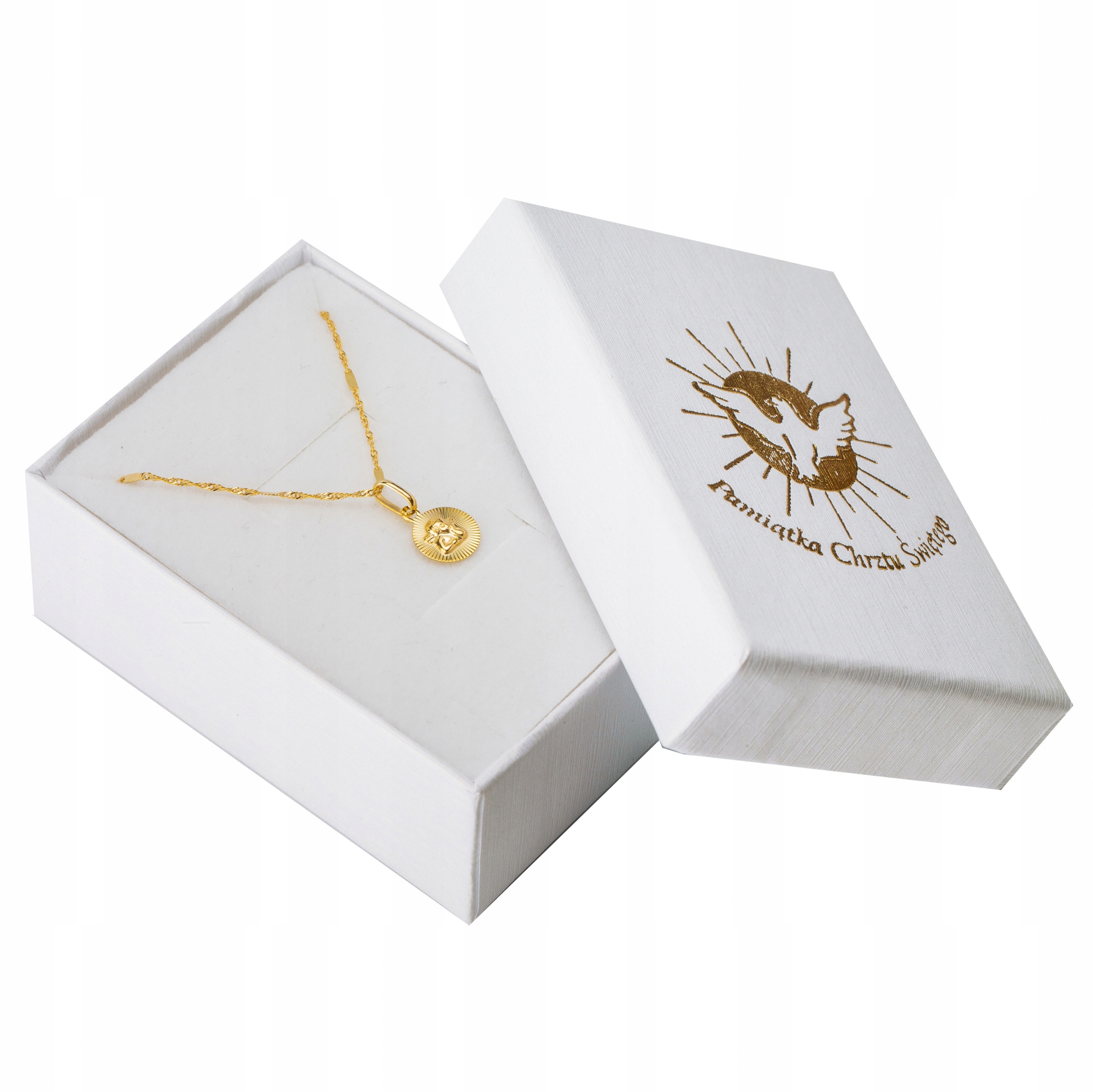 Złoty medalik aniołek w kółku - pr.333 Marka LeksusGold