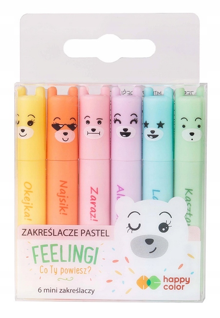 

Mini Markery Zakreślacze Pastelowe Feelingi 6 Kol