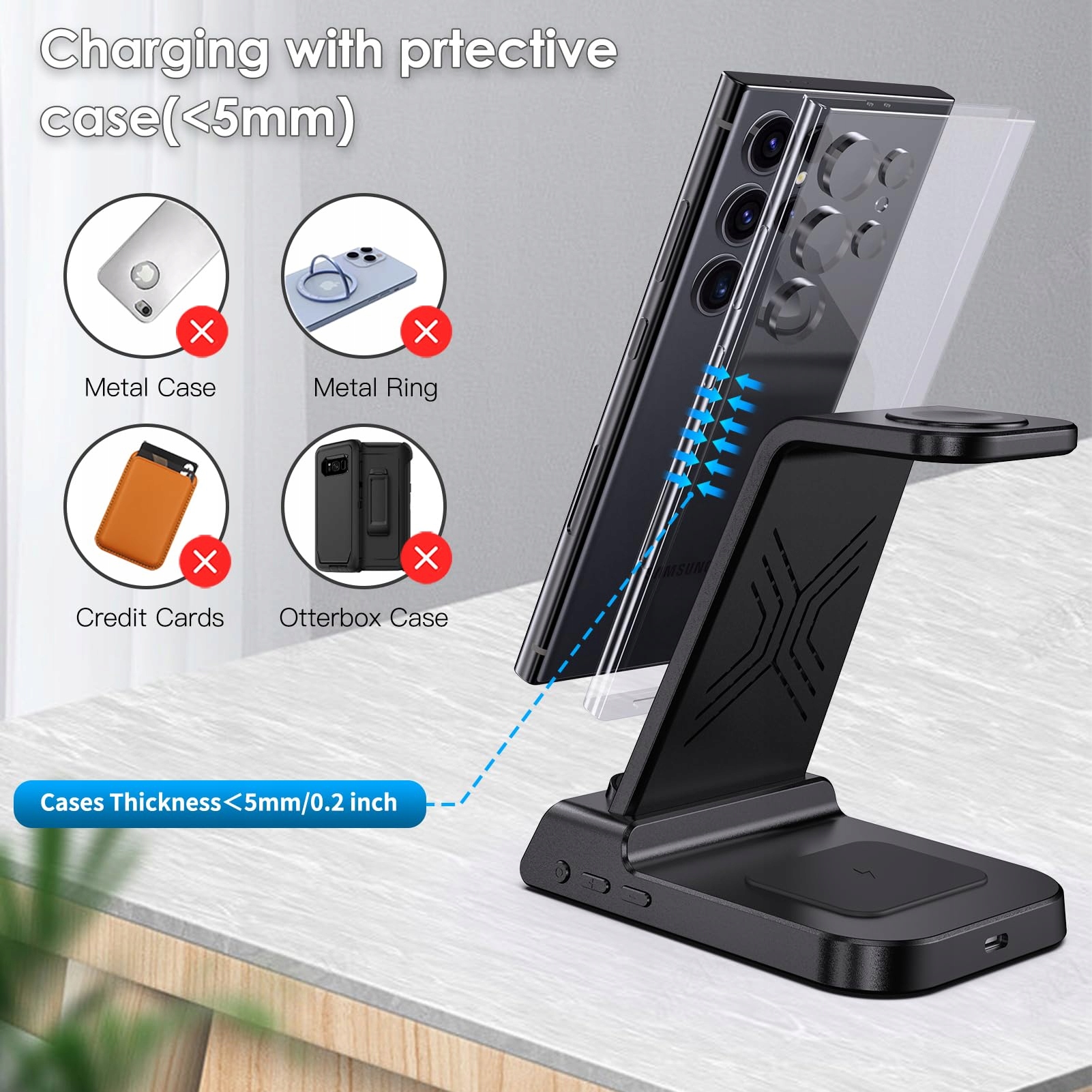 ZenGoose Ładowarka Bezprzewodowa 3w1 Galaxy S25 Ultra Watch 7 Buds — miniatura 2
