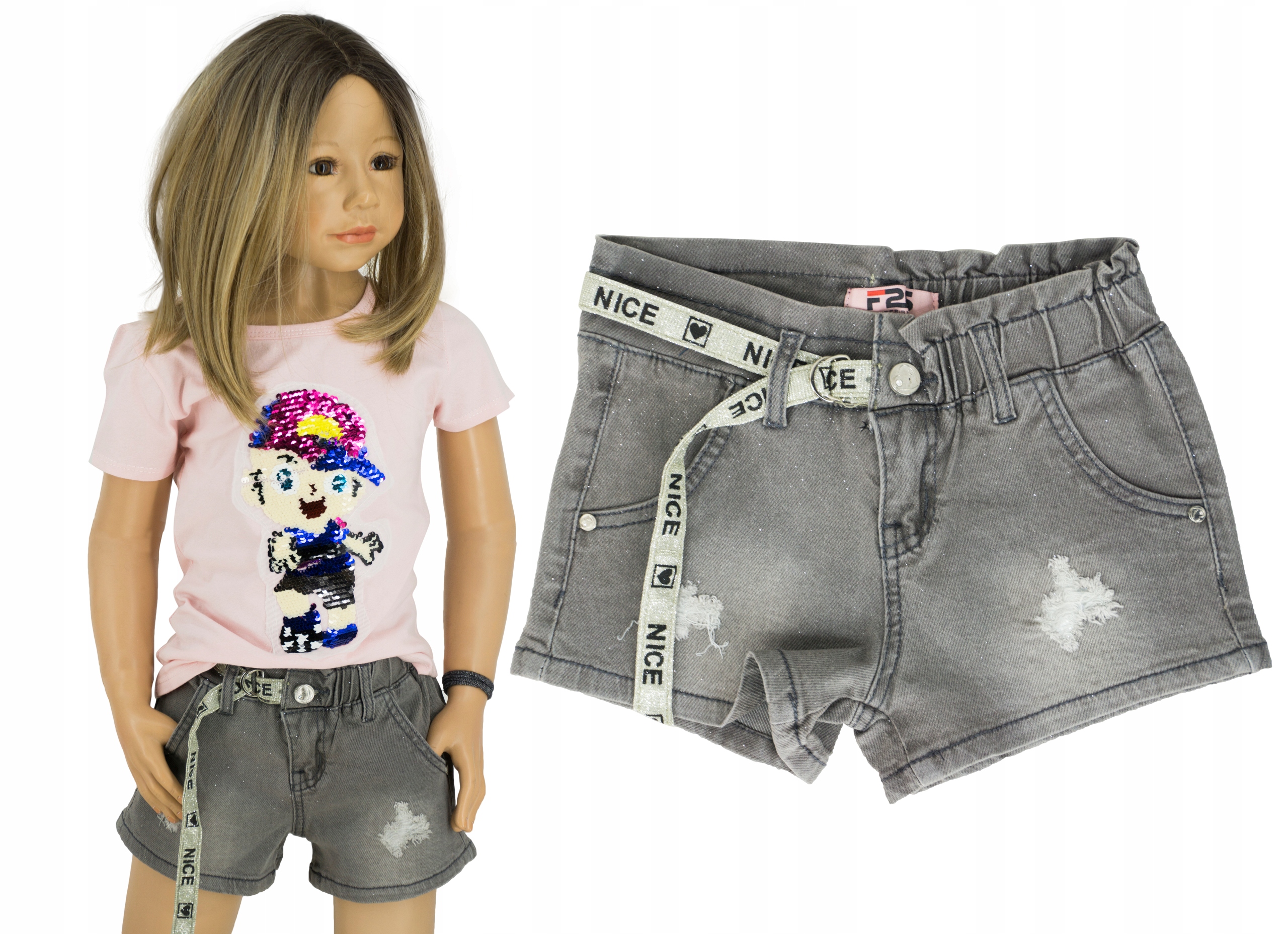 

707 Szorty krótkie spodenki jeans rozmiar 122/128