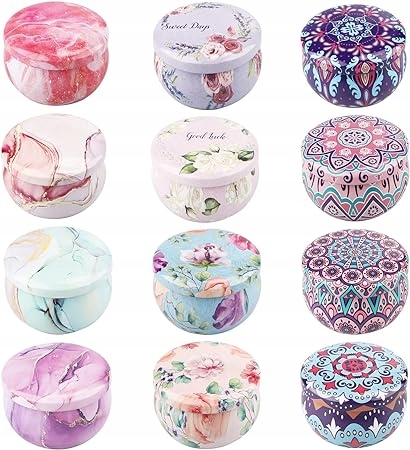 Plechovka Hrnček Na Výrobu Sviečok Štýlová Na Darček 12ks remesiel Knoty