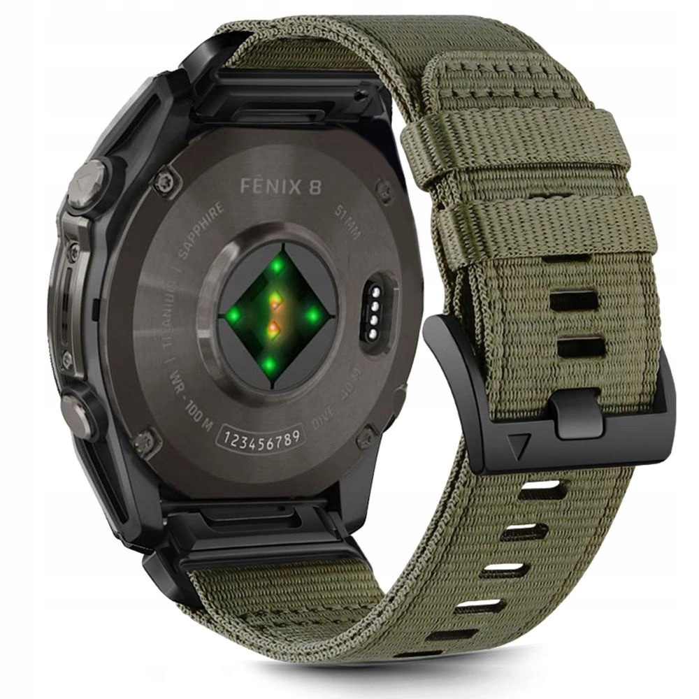 Pasek Tech-Protect Nylon Garmin Fenix 5X/6X/6X PRO/7X/8 51mm zielony