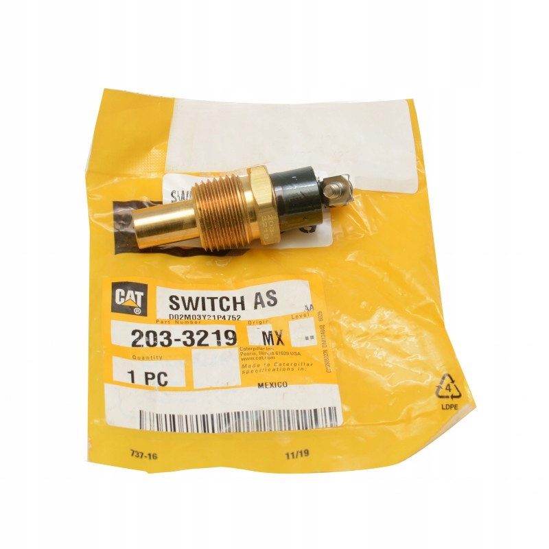 Snímač Teploty Vody Org. Rypadla-nakladače Cat 420, 424, 428, 430 ostatní